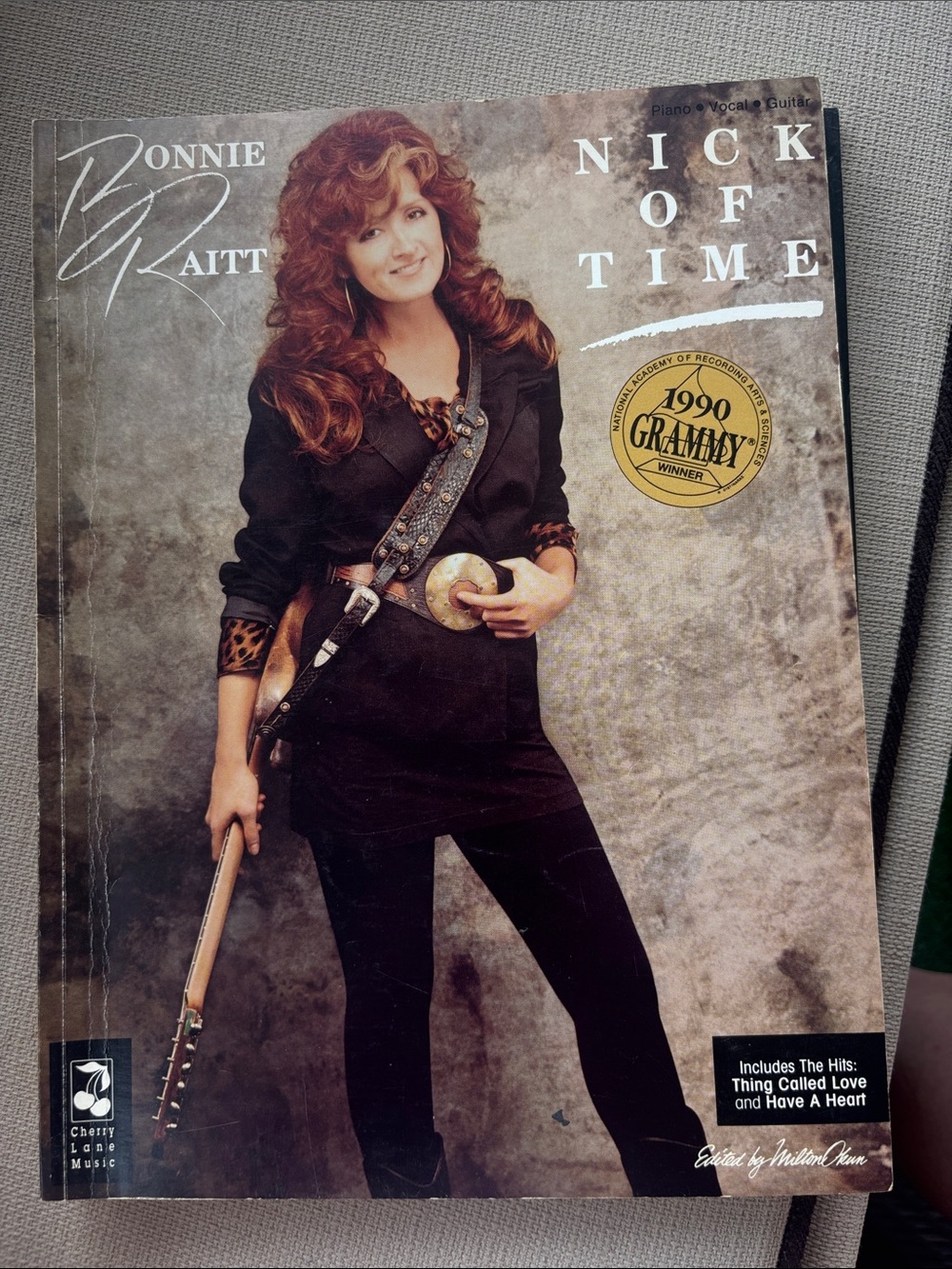 Bonnie Raitt "Nick of Time" Sheet Music Book - Black & Brown